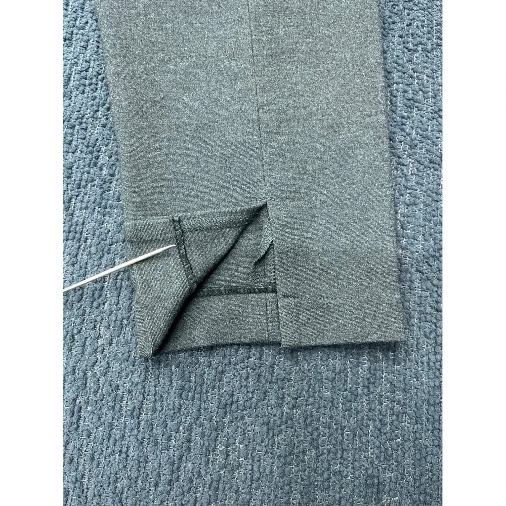 Eileen‎ Fisher Grey Ponte Knit Ankle Pants Italian Fabric Side Slit Size Large